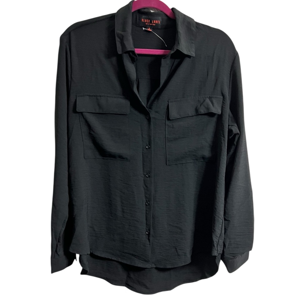 Black Label by C’est Toi Women’s Black Button Down Blouse